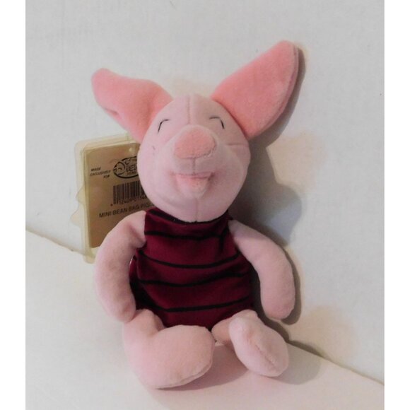 Disney Piglet Mini Bean Bag Plush 8" Pink Soft Toy Cute Doll Exclusive - Picture 1 of 5
